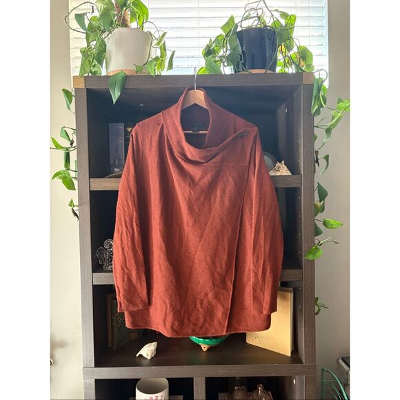 Tahari Burnt Orange Wrap Cardigan Sweater Size Large - Picture 6 of 6
